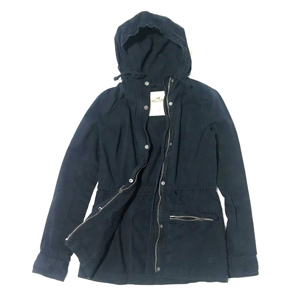Hollister Women's Slim Long Sporty Hoodie XS Black